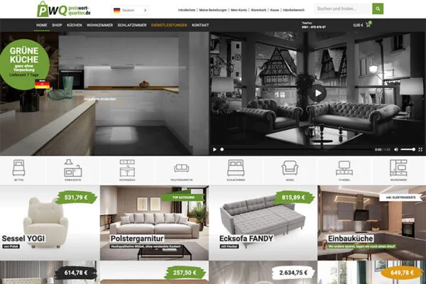 Referenzprojekt: Online-Shop PWQ