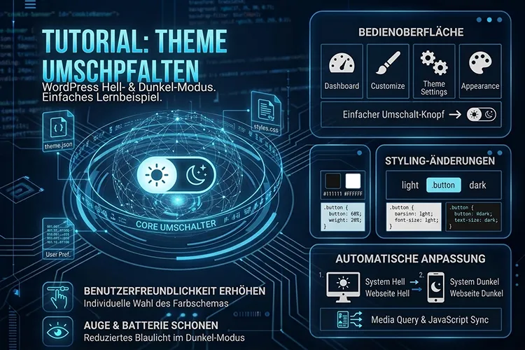Webdesign lernen: Theme umschalten