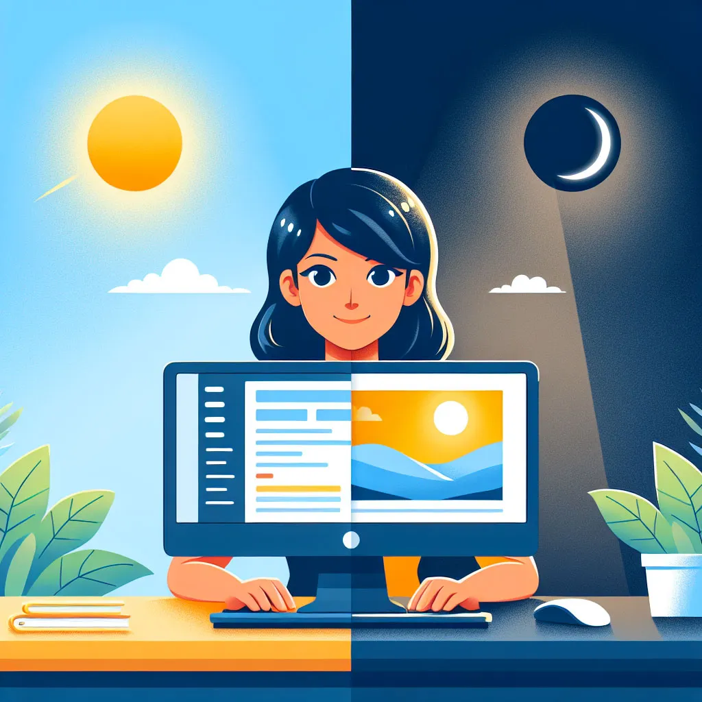 Webprogrammierung im Hell- und Dunkelmodus
