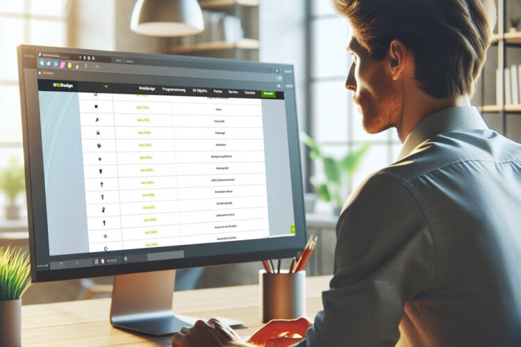 HTML Sonderzeichen Liste für Webdesigner