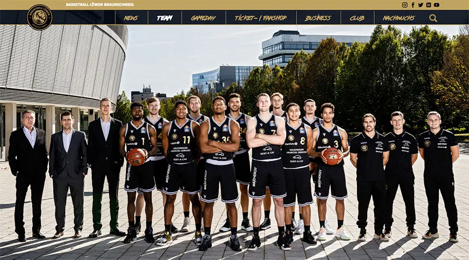 Webseite für Basketball Club Brauchweig