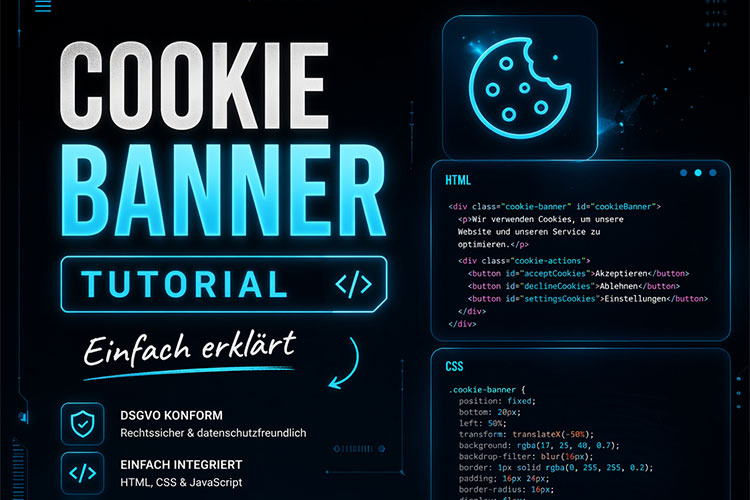 Cookie-Banner selbst erstellen Mit HTML, CSS und JavaScript