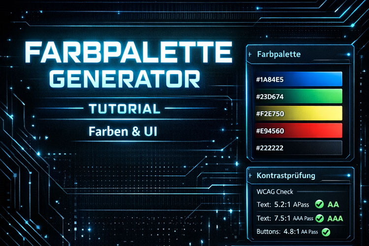 Farbpalette Generator. Barrierefreie Farbpaletten für Webdesigner
